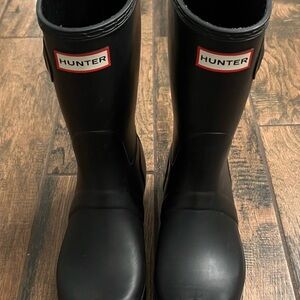 Hunter Original Short Rain Boots Black Women’s Size 8 Waterproof Matte